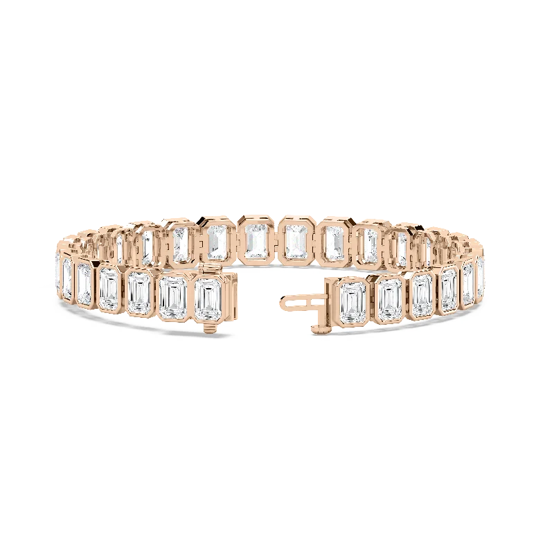 Best bangle bracelets with customizable charms for a personalized, unique piece-Bellara Emerald Cut Tennis Bracelet