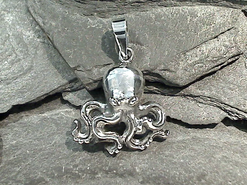 Best necklaces and pendants with silver chains for a sleek, timeless look-Sterling Silver Octopus Pendant