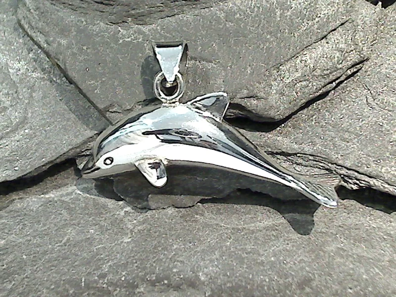 Best necklaces and pendants with matching rings for a coordinated jewelry set-Sterling Silver Dolphin Pendant