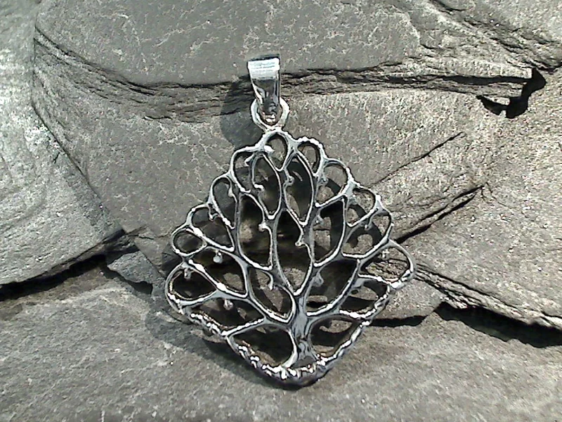 Necklaces and pendants with engraved messages for a deeply personal, sentimental gift-Sterling Silver Tree of Life Pendant