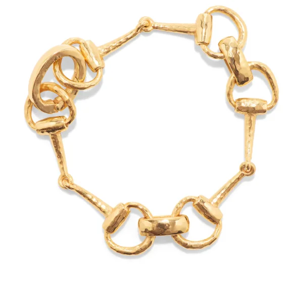 Best bangle bracelets with unique stone inlays for a one-of-a-kind accessory-Bracelet - Equestrian Snaffle Bit Bracelet