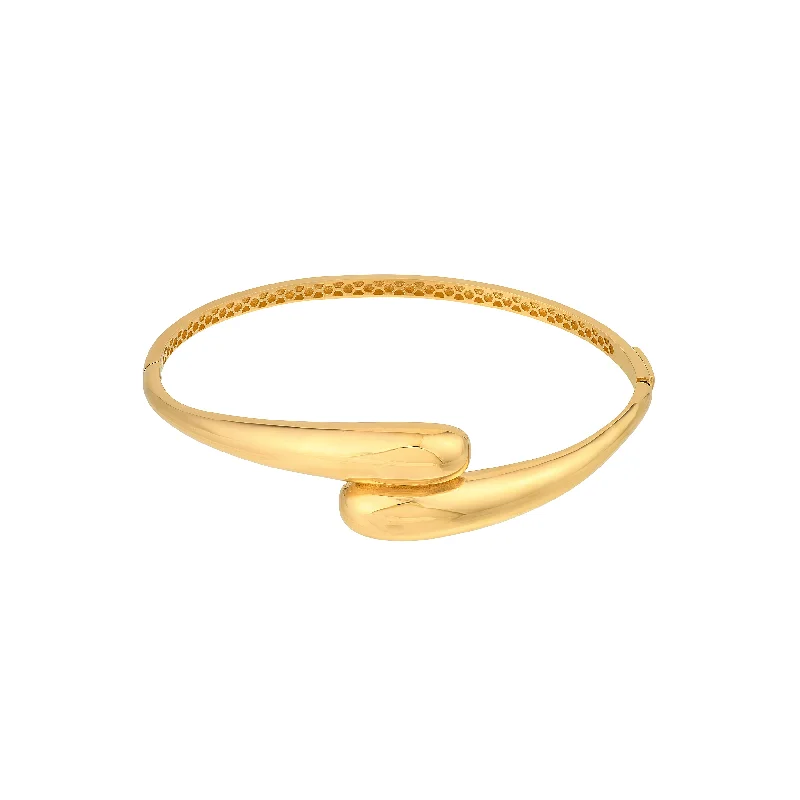 Best bangle bracelets with infinity symbols for a timeless and meaningful design-Bypass Polished Bangle Bracelet