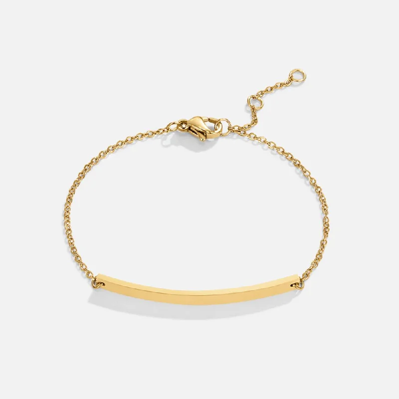 Traditional gold bangle bracelets with a smooth finish for a classic look-Cara Gold Bracelet