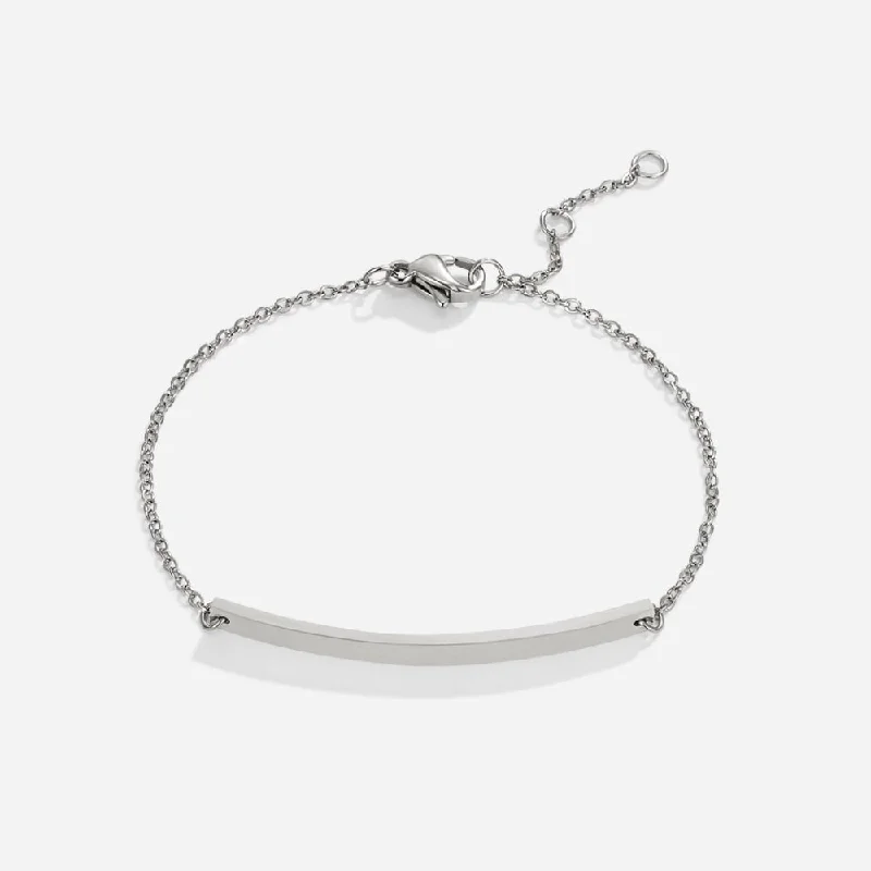 Chunky bangle bracelets with metallic finishes for a bold and statement-making look-Cara Silver Bracelet