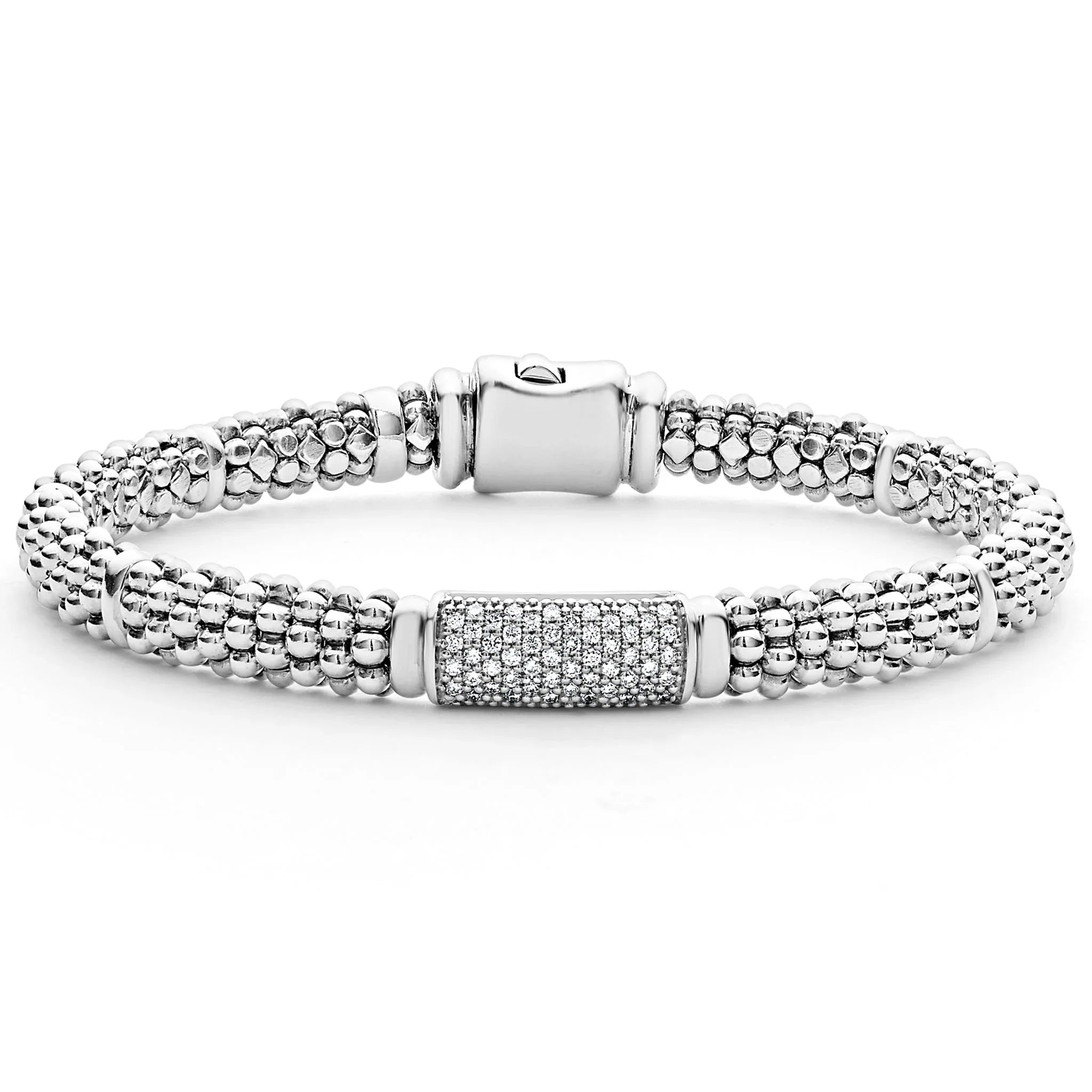 Elegant bangle bracelets with diamonds for a luxurious and sparkling accessory-Caviar Diamond Bracelet | 6mm