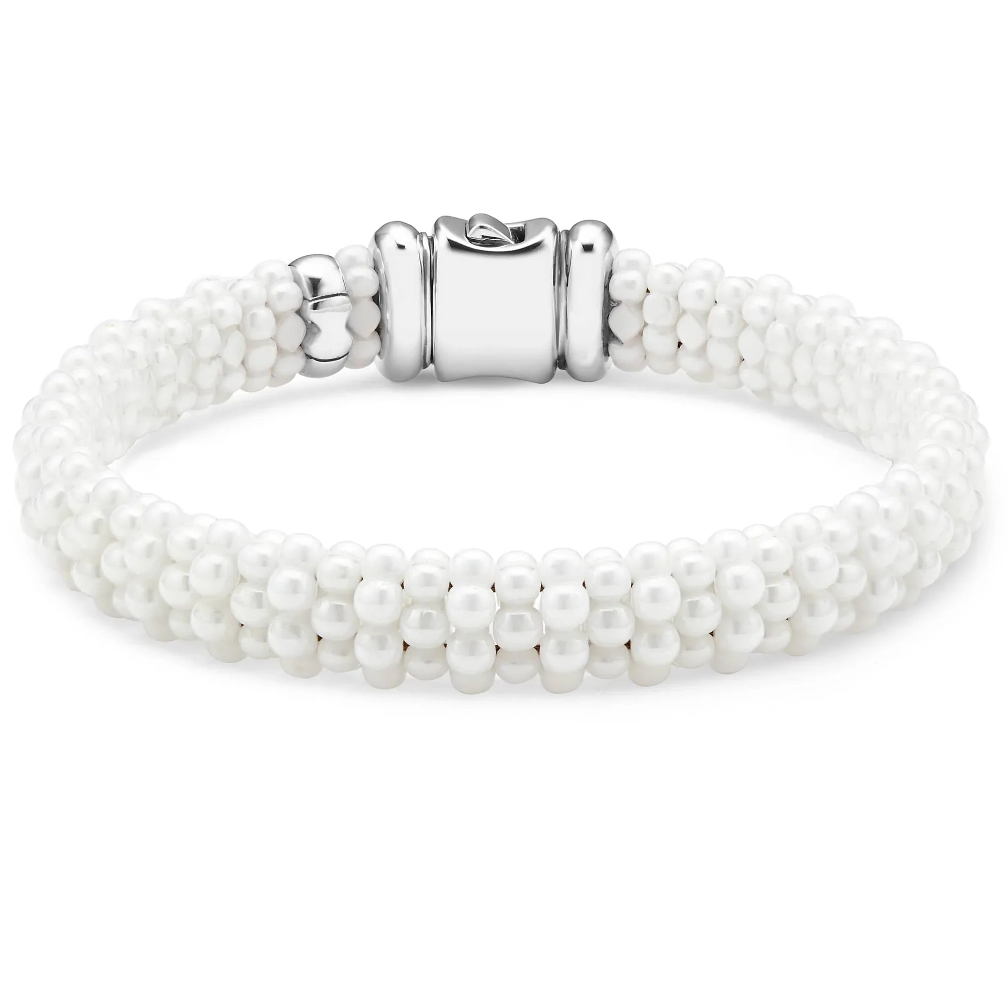 Best bangle bracelets with silver-plated finishes for an affordable and stylish accessory-Ceramic Beaded Bracelet | 9mm