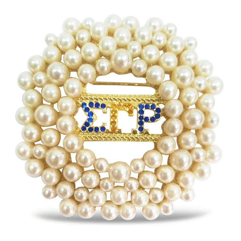 Beautiful necklaces and pendants with butterfly motifs for a whimsical style-Sigma Gamma Rho Pearl Brooch