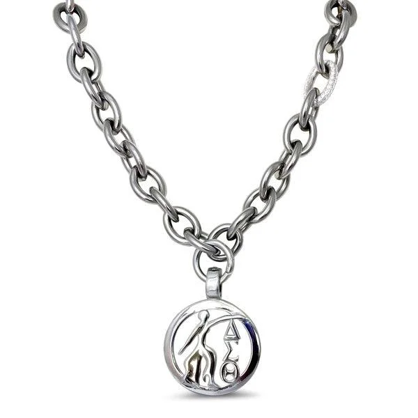 Necklaces and pendants with lotus flower designs for a spiritual, peaceful vibe-DST Chain Link Fortitude Necklace (Stainless Steel)