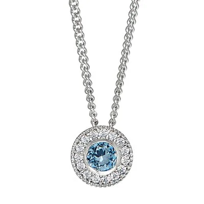 Beautiful necklaces and pendants with gemstone teardrops for an elegant effect-Cubic Zirconia December Necklace in Sterling Silver