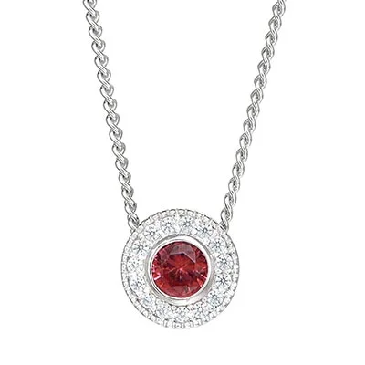 Best necklaces and pendants with vintage coin pendants for a unique accessory-Cubic Zirconia January Necklace in Sterling Silver