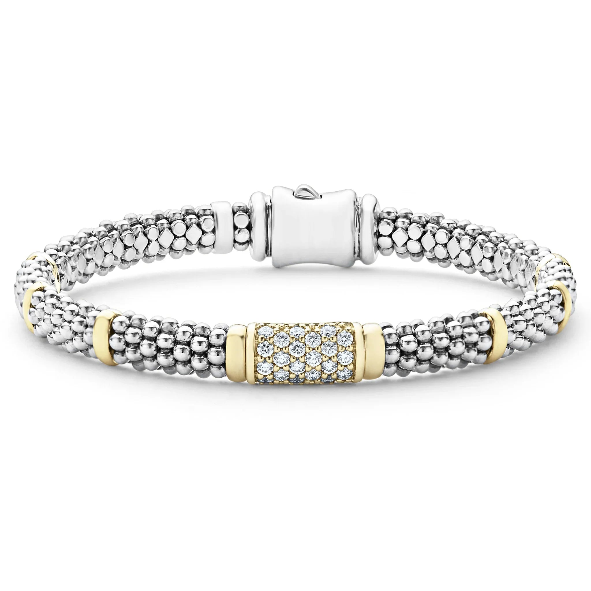 Best bangle bracelets with braided designs for a textured and sophisticated look-Diamond Caviar Bracelet | 6mm