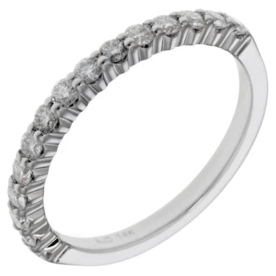 Best necklaces and pendants with layered designs for a chic, stacked look-Diamond Wedding Band in 14kt White Gold (1/2ct tw)