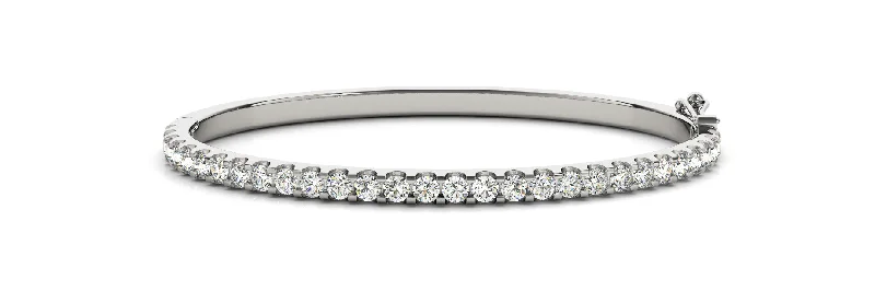 Elegant bangle bracelets with diamond-cut designs for added sparkle and elegance-Fashion Diamond Bracelet