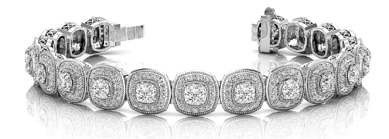 Bangle bracelets with polished marble inlays for a chic and trendy appearance-Fashion Diamond Bracelet