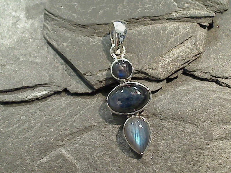 Beautiful necklaces and pendants with butterfly motifs for a whimsical style-Labradorite, Sterling Silver Pendant