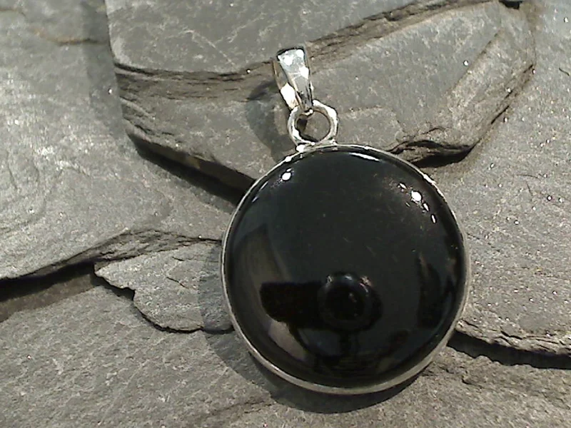 Stylish necklaces and pendants with diamonds for a glamorous and elegant look-Onyx, Sterling Silver Pendant