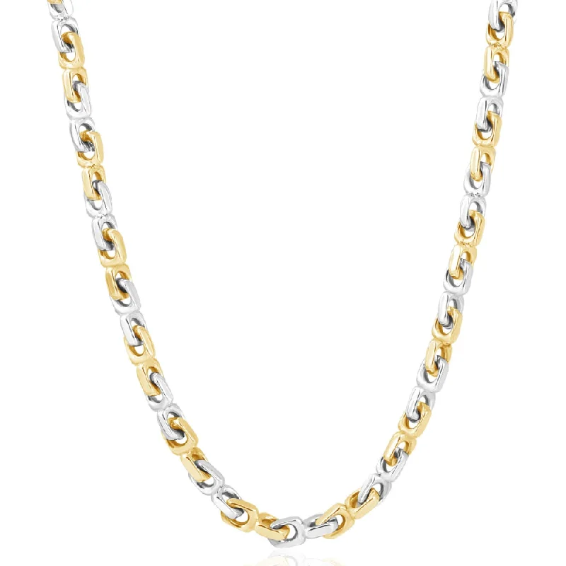 Stylish necklaces and pendants with diamonds for a glamorous and elegant look-Men's 14k Gold (46gram) or Platinum (86gram) 5.5mm Link Chain Necklace 18"