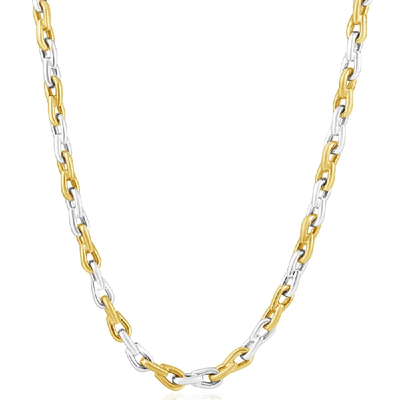 Beautiful necklaces and pendants with layered chains for a fashionable, chic look-Men's 14k Gold (65gram) or Platinum (122gram) 6mm Link Chain Necklace 20"