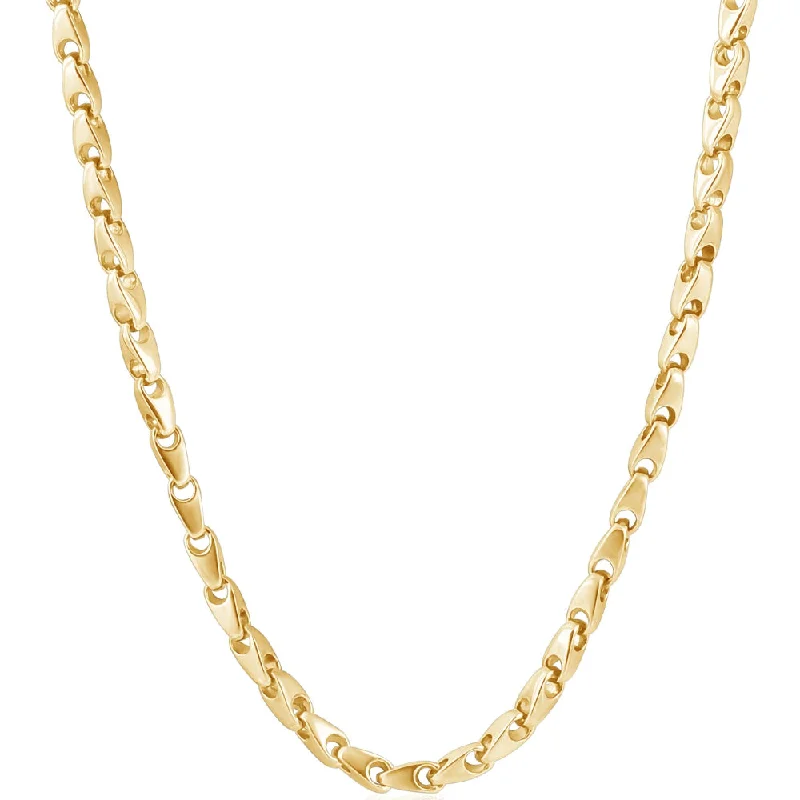 Beautiful necklaces and pendants with diamond-encrusted designs for maximum sparkle-Men's 14k Gold (72gram) or Platinum (135gram) 4.5mm Link Chain Necklace 24"