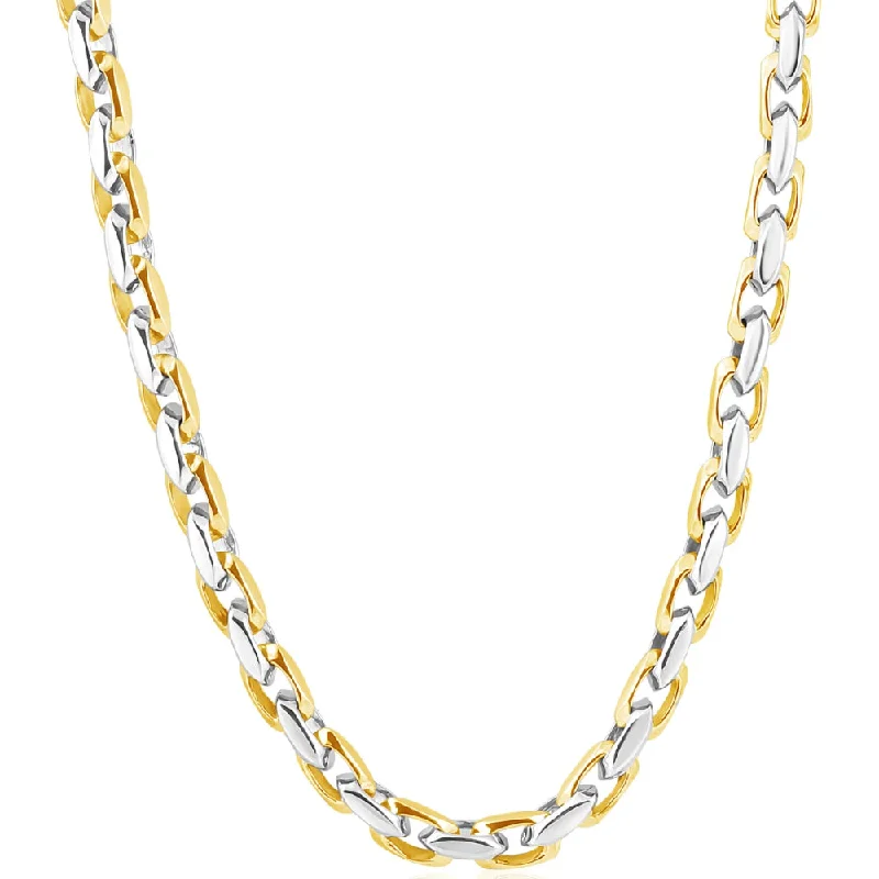 Necklaces and pendants with pearls for a classic and sophisticated touch-Men's 14k Gold (76gram) or Platinum (142gram) 6mm Link Chain Necklace 24"