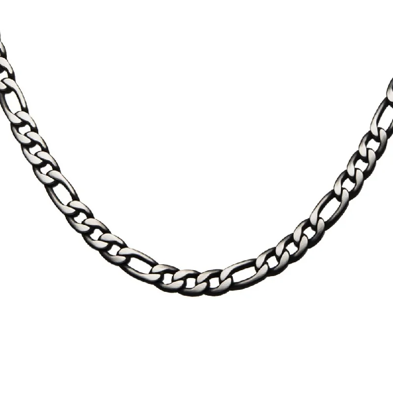 Best necklaces and pendants with vintage lockets for a nostalgic, sentimental look-Mens Figaro Chain in Stainless Steel