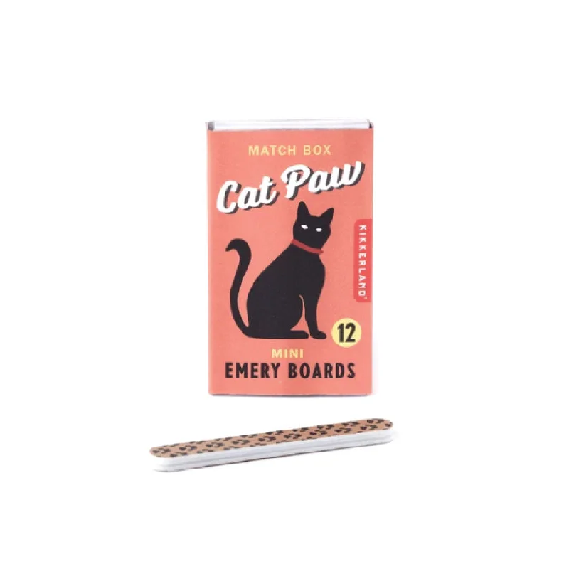 Necklaces and pendants with enamel accents for a colorful, eye-catching appearance-Nail File Cat Paw