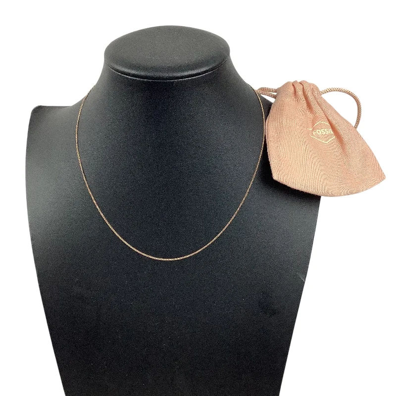 Beautiful necklaces and pendants with diamond-encrusted designs for maximum sparkle-Necklace Chain By Fossil