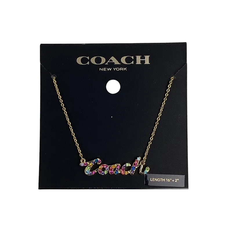 Best necklaces and pendants with butterfly wings for a delicate, graceful style-Necklace Designer By Coach