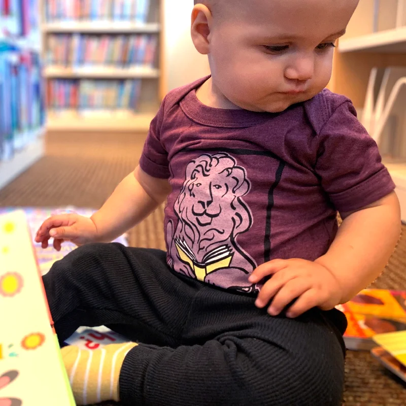 Best necklaces and pendants with infinity hearts for a romantic, eternal symbol-NYPL Library Lion Onesie