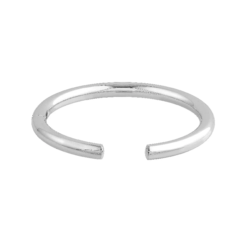 Best bangle bracelets with thin, delicate chains for an understated, sophisticated look-Open Polished Bangle Bracelet