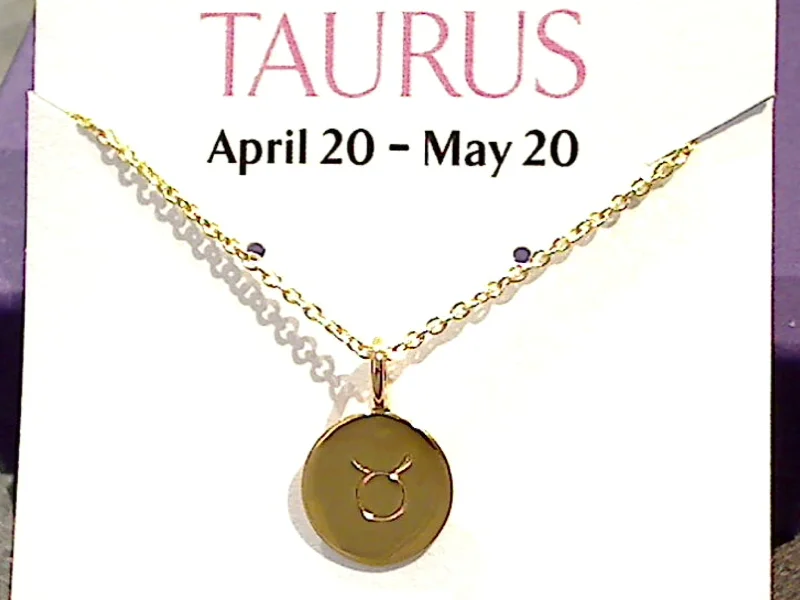 Best necklaces and pendants with glowing moonstone for an ethereal glow-16" - 18" Gold Plated Sterling Taurus Zodiac Necklace