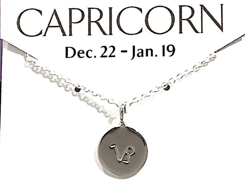 Best necklaces and pendants with vintage coin pendants for a unique accessory-16" - 18" Sterling Silver Capricorn Zodiac Necklace