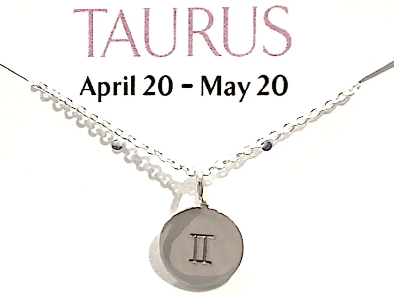 Stunning necklaces and pendants with sapphire gemstones for a luxurious blue hue-16" - 18" Sterling Silver Taurus Zodiac Necklace