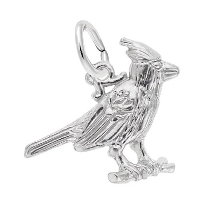 Necklaces and pendants with star-shaped designs for a whimsical, celestial touch-Rembrandt Cardinal Bird Charm in Sterling Silver