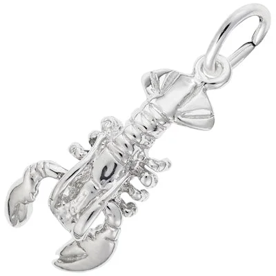 Best necklaces and pendants with art deco elements for a vintage, glamorous design-Rembrandt Lobster Charm in Sterling Silver