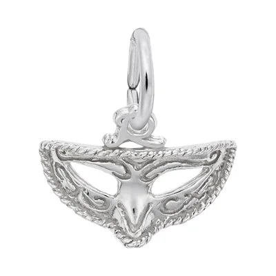 Best necklaces and pendants with rose gold for a warm and romantic appeal-Rembrandt Mardi Gras Mask in Sterling Silver