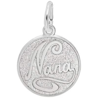 Necklaces and pendants with leaf-shaped designs for an earthy, organic feel-Rembrandt Nana Charm in Sterling Silver