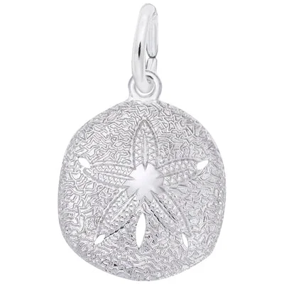 Best necklaces and pendants with silver chains for a sleek, timeless look-Rembrandt Sand Dollar Charm in Sterling Silver