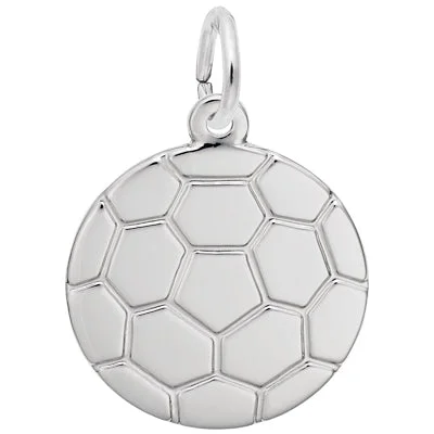 Necklaces and pendants with ocean-inspired designs for a refreshing, beachy feel-Rembrandt Soccer Charm in Sterling Silver