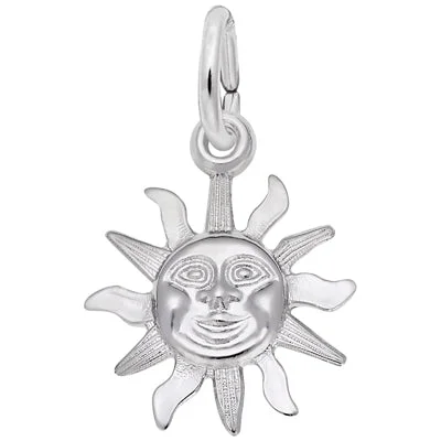 Best necklaces and pendants with butterfly wings for a delicate, graceful style-Rembrandt Sunburst Charm in Sterling Silver