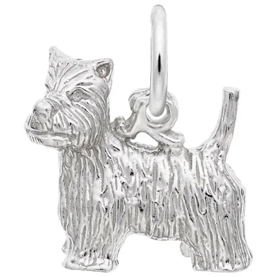 Beautiful necklaces and pendants with gemstone teardrops for an elegant effect-Rembrandt West Highland Terrier in Sterling Silver