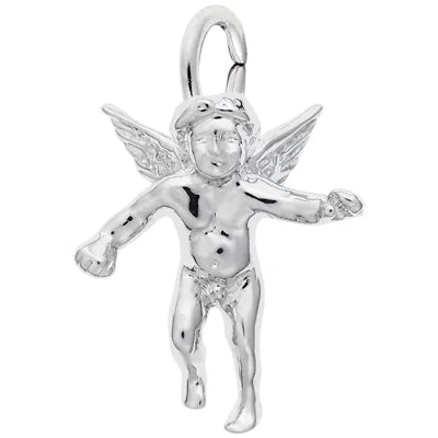 Best necklaces and pendants with vintage coin pendants for a unique accessory-Renbrandt Angel Charm in Sterling Silver