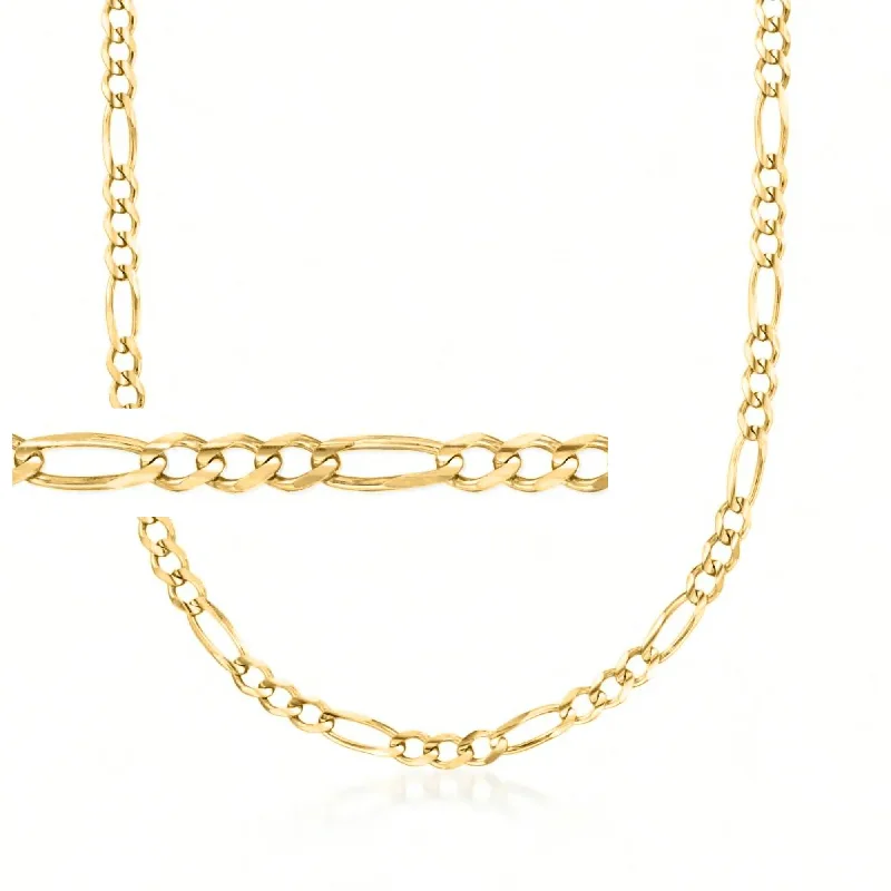 Best necklaces and pendants with vintage coin pendants for a unique accessory-Ross-Simons Men's 3.9mm 14kt Yellow Gold Figaro Chain Necklace