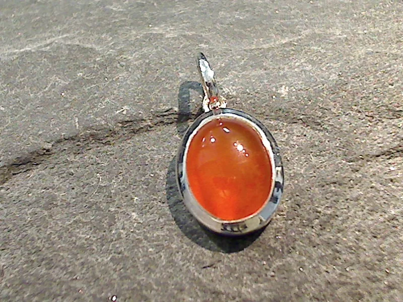 Best necklaces and pendants with zodiac signs for a celestial, astrology-inspired vibe-Sterling Silver, Carnelian Small Pendant