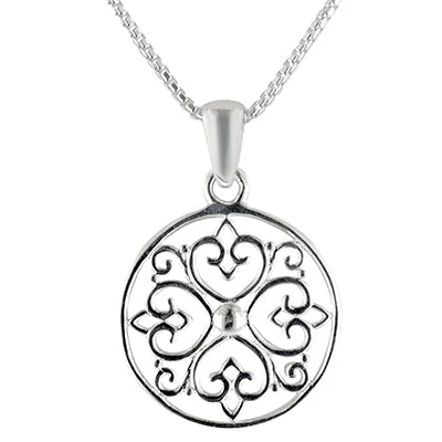 Best necklaces and pendants for weddings with matching designs for bride and groom-Southern Gates Heart Gate Necklace in Sterling Silver