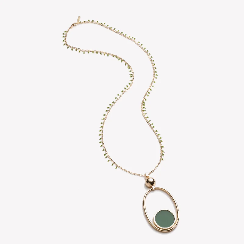 Beautiful necklaces and pendants with gemstone teardrops for an elegant effect-STELLA PENDANT - JADE