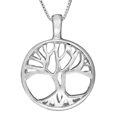 Stylish necklaces and pendants with diamonds for a glamorous and elegant look-Tree of Life Necklace in Sterling Silver